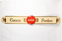 RARE CONES -SODAS DRINK COCA- COLA  ADV. SIGN