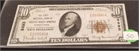 $10 National Currency “FNB Mount Holly Springs”