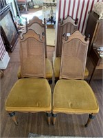 AM. FURNITURE COMPANY CANE BACK DINING CHAIRS