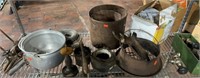 1 Shelf of Metal Cookware and Grinders