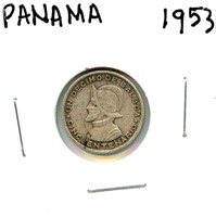 1953 Panama Silver 1/10 Balboa