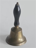 NICE VTG BRASS BELL WITH BLACK HANDLE
