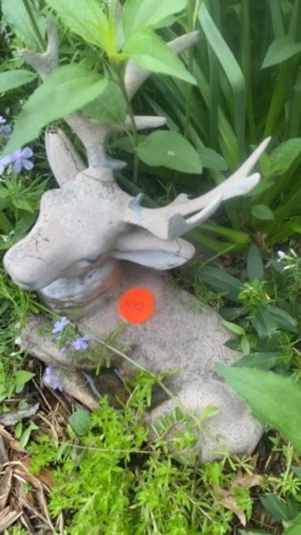 DEER OUTSIDE STATUE  CRACKED SOME
