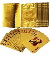 New, 2 packs, Gold Playing Cards 24k Carat Gold