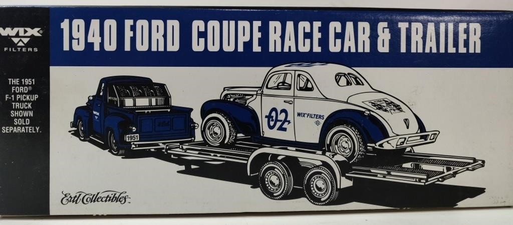 1940 Ford Coupe Race Car & Trailer Bank