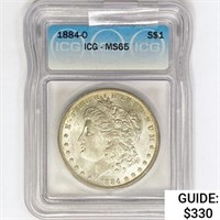 1884-O Morgan Silver Dollar ICG MS65