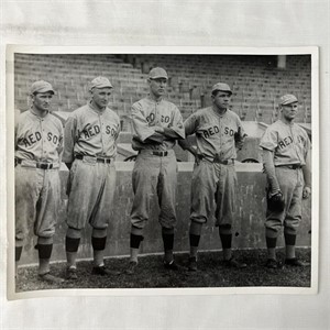 Babe Ruth in Red Sox Photo Pitching Staff 1915