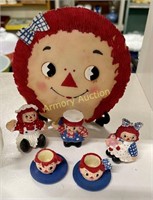 RAGGEDY ANN & ANDY MINIATURE TEA SET