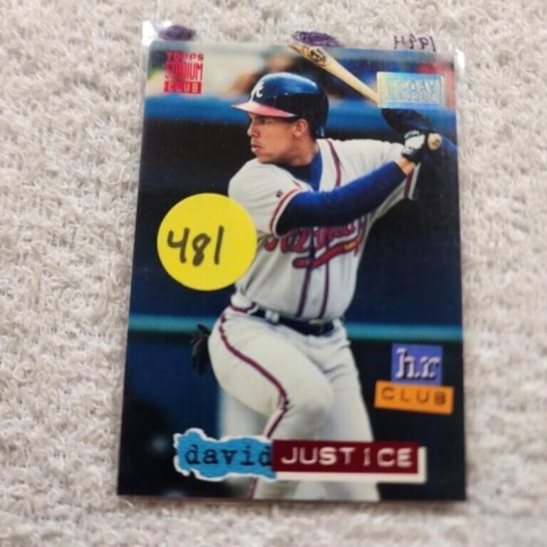 1994 Stadium Club 1st Day Issue David Justice