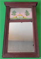1810 Handpainted  Framed Mirror