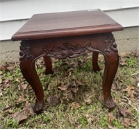 Ornate Carved Wooded Plant Stand 12"