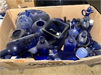 Blue Glass Bottles & Vases
