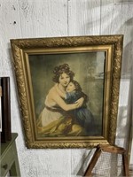 Vigee-lebrun's Madame & Daughter Vintage Framed