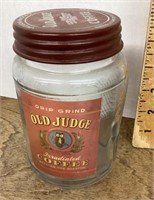 Old Judge coffee jar