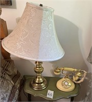 LAMP, VINTAGE PHONE & TABLE COLLECTION