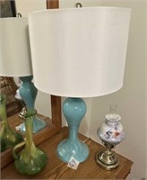 (2) LAMPS & VASE