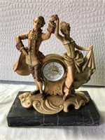 Figural Clock on Stand