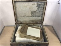 Antique suitcase full of patterns- Monogrammed