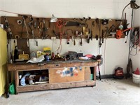 ENTIRE CONTENTS OF WORK BENCH AND WALL!!!!