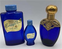 Cobalt Blue Bathroom Powder Bottles