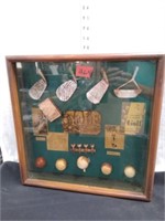 Framed Golf memorabilia collection