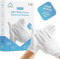 Home Solution 8prs 100% White Cotton Gloves AZ3