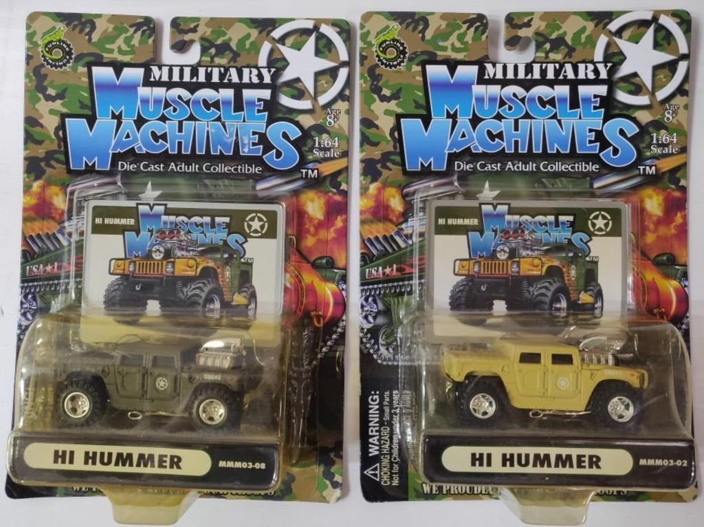 2 Military Diecast Hi Hummer