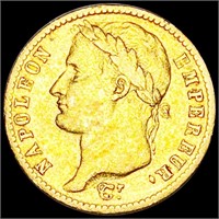 1813 French Gold 20 Francs LIGHTLY CIRCULATED