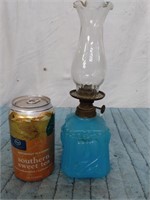 BLUE BOTTOM KEROSENE SMALL LAMP