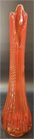 MCM Le Smith Amberina 22” Ribbed Swung Vase Uv