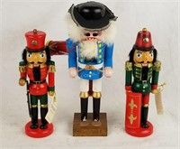 Lot Of 3 Nutcrackers Christmas Decorations