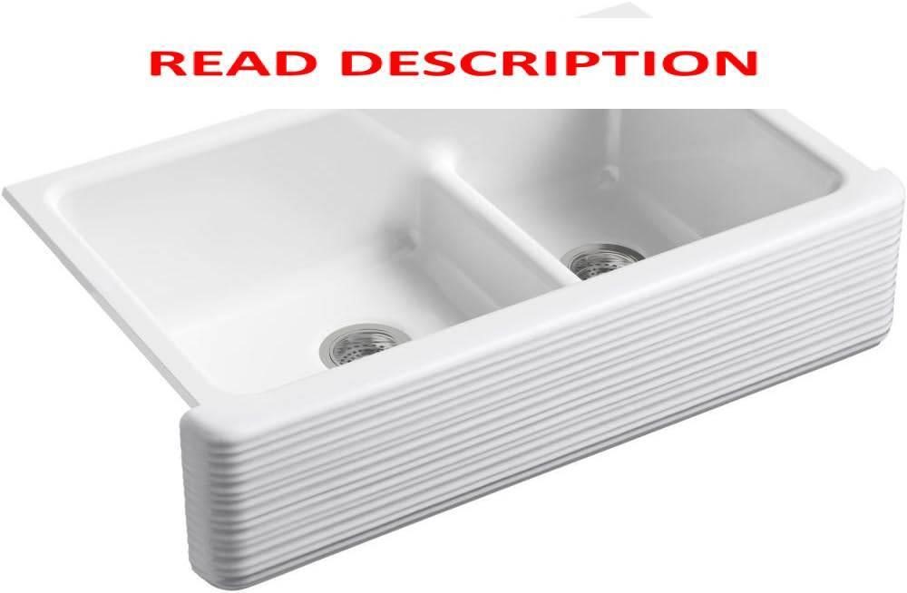 KOHLER K-6349-0  36 In Double Bowl Sink See Pics