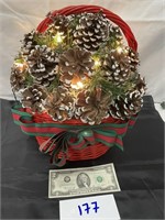 TESTED: Very Nice Lighted Pine Cone Basket