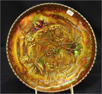 Luster Rose ftd centerpiece bowl - amber