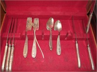 Case with misc flatware