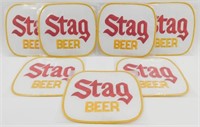7 NOS Stag Beer Patches  - Approximately 6"x7"