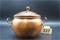 vintage copper garlic pot
