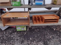 2 Small Wood Filing/Storage Units