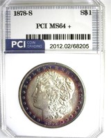 1878-S Morgan PCI MS64+ Nice Rim Color