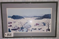 Framed Grandma Moses Print