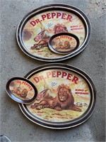 Lot of four  Dr Pepper trays