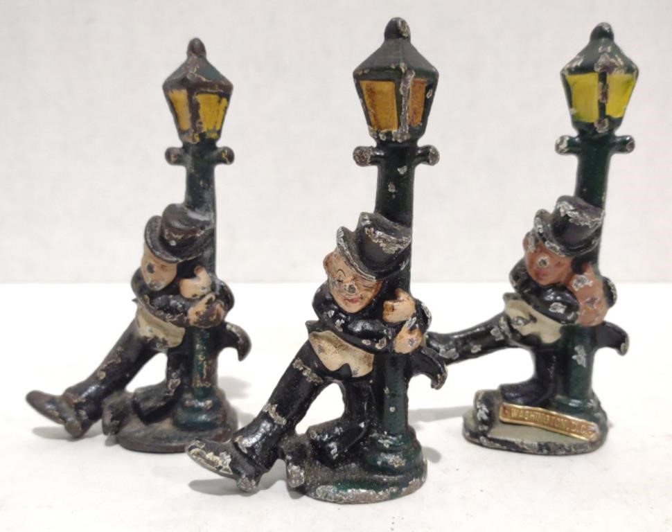 Cast Iron Drunkard Figurines, 4" *Bidding 1xqty