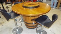 Custom Oak Jack Daniel Round Table