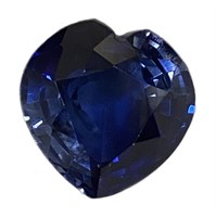 Genuine Heart Cut 9.60ct Blue Sapphire