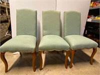 3 Sea Green Parson Chairs