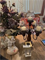 Misc. lot of floral, candelabra, musical nutcrack