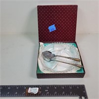 Crystal Relish Serving Dish with Utensils