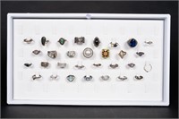 Vintage Sterling Silver Ring Collection Grouping