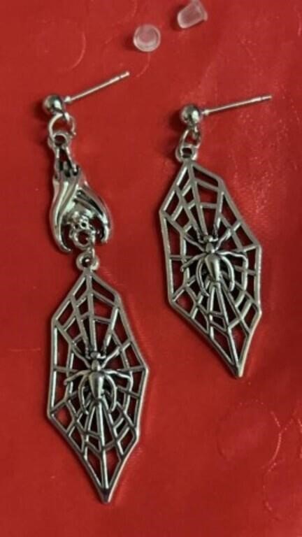New spider bat earrings. One with bat is 2.5