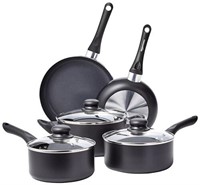 Amazon Basics Non-Stick Cookware 8-Piece Set, Pots
